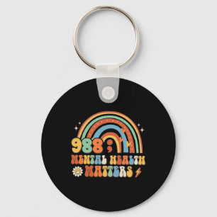988 Semicolon Mental Health Matters Suicide Preven Key Ring