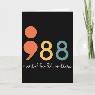988 Semicolon Mental Health Problems Suicide Preve Card