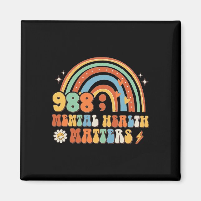 988 Semicolon Mental Health Problems Suicide Preve Magnet (Front)