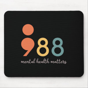 988 Semicolon Mental Health Problems Suicide Preve Mouse Pad