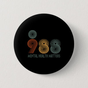 988 Semicolon Mental Health S  6 Cm Round Badge