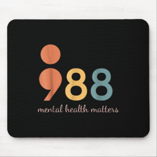 988 Semicolon Mental Health S Awareness Mouse Pad