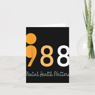 988 Semicolon Mental Health S Suicide Preven Card