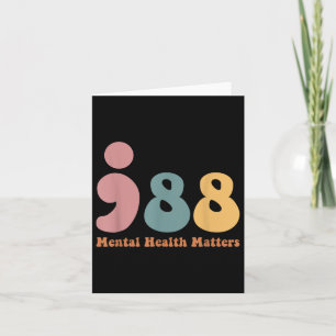 988 Semicolon Mental Health S Suicide Prevention R Card
