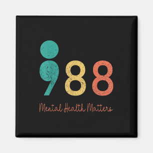 988 Semicolon Mental Health S Suicide Prevention R Magnet