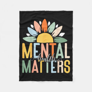 988 Semicolon Mental Health S Suicide Prevention W Fleece Blanket