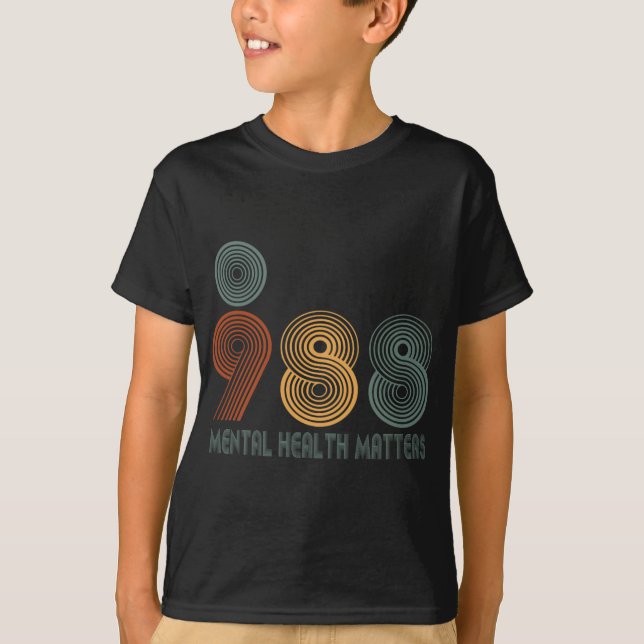 988 Semicolon Mental Health S  T-Shirt (Front)