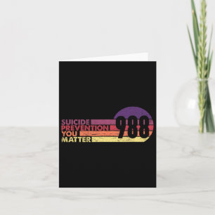 988 Shirt Suicide Prevention Lifeline 988 Awarenes Card