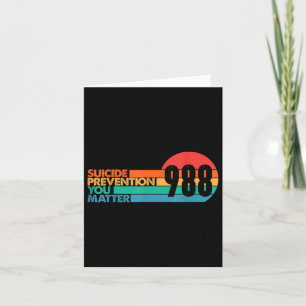 988 Shirt Suicide Prevention Lifeline 988 Awarenes Card