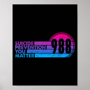 988 Shirt Suicide Prevention Lifeline 988 Awarenes Poster