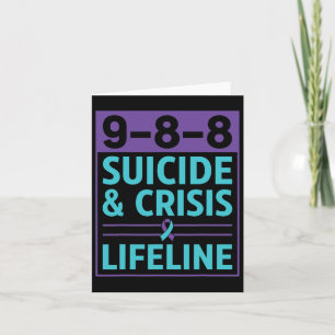 988 Suicide And Crisis Lifeline Suicide Prevention Card