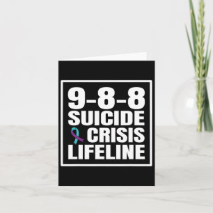 988 Suicide And Crisis Lifeline Suicide Prevention Card