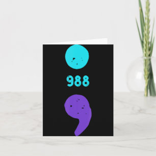 988 Suicide Prevention 988 Comma Card