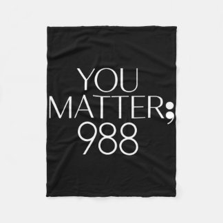 988 Suicide Prevention Awareness _1  Fleece Blanket