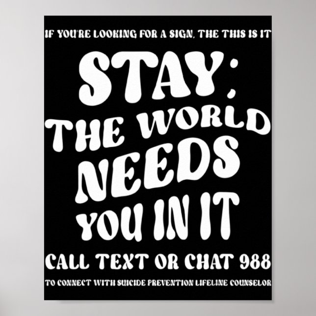 988 Suicide Prevention Awareness Broken Crayons St Poster (Front)