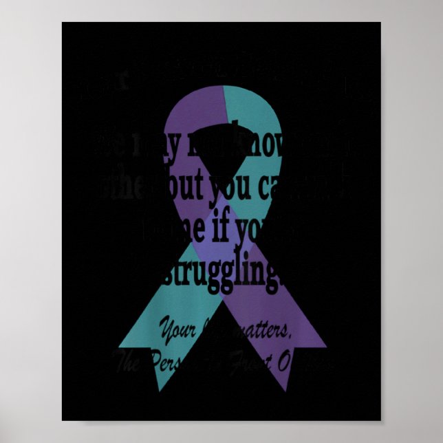 988 Suicide Prevention Awareness Dear Person Behin Poster (Front)