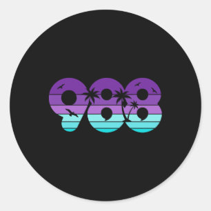 988 Suicide Prevention Awareness Mental Health Ret Classic Round Sticker