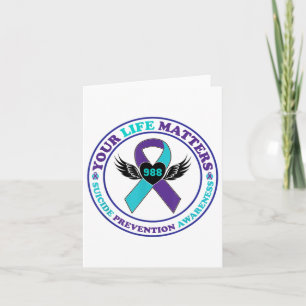 988 Suicide Prevention Awareness Semi-colon Mental Card