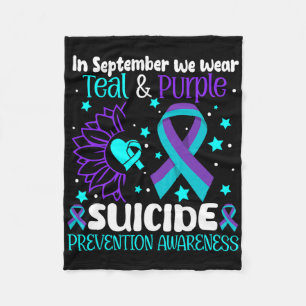 988 Suicide Prevention Awareness Semi-colon Mental Fleece Blanket