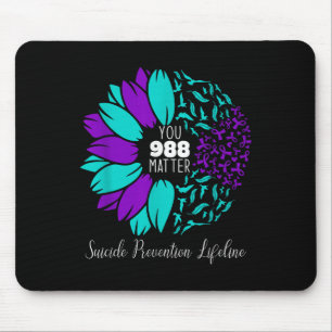 988 Suicide Prevention Awareness Semi-colon You Mouse Pad
