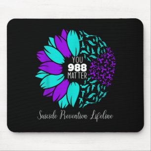 988 Suicide Prevention Awareness Semi-colon You  Mouse Pad