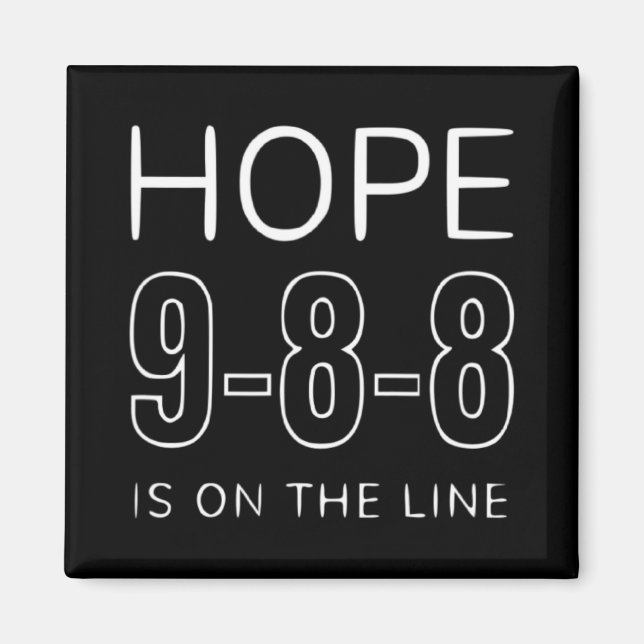988 Suicide Prevention Crisis Lifeline 988  Magnet (Front)