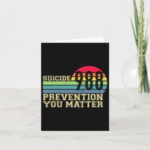 988 Suicide Prevention Lifeline 988 Awareness 988  Card