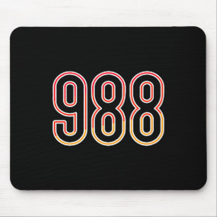 988 Tee Suicide Prevention Hotline Health Awarenes Mouse Pad