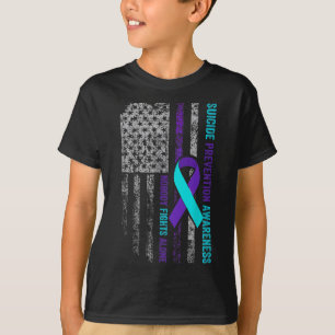 988suicide Prevention Awareness Usa Flag Nobody Fi T-Shirt