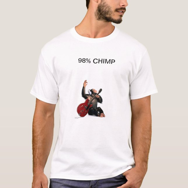 98% CHIMP PLAY GUITAR T-Shirt (Front)
