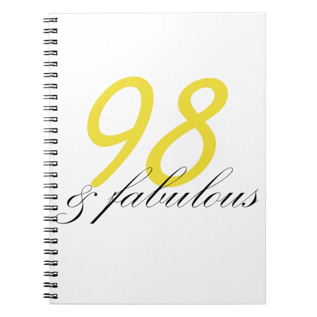98 & Fabulous Notebook (Front)