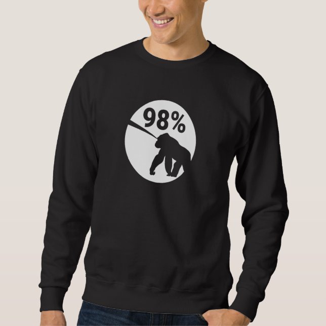 98 Gorilla Inspired Gorilla Genetics Related Goril Sweatshirt (Front)