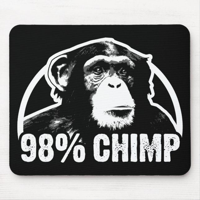 98 Percent Chimp Mouse Pad (Front)