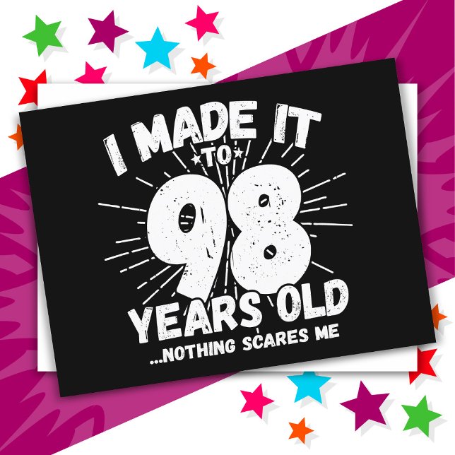 98 Year Old Sarcastic Meme Funny 98th Birthday Postcard (Creator Uploaded)