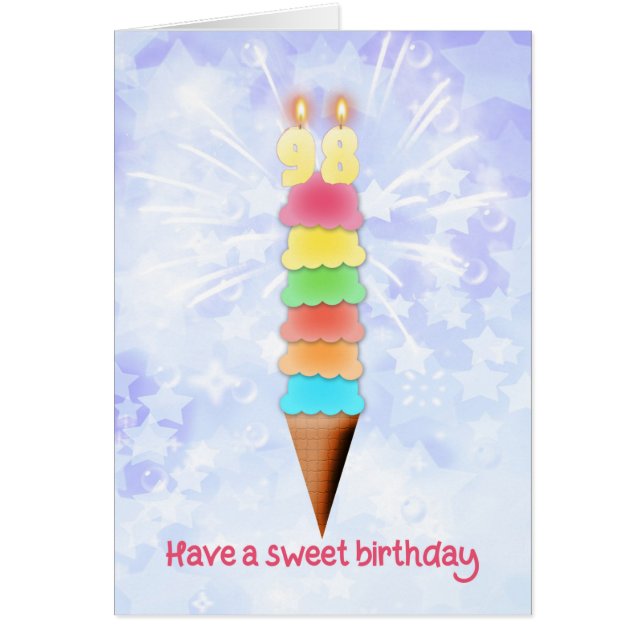 98th  Birthday Giant Ice Cream (Front)