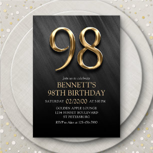 98th Birthday Invitation