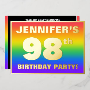 98th Birthday Party: Fun, Colourful Rainbow Patter