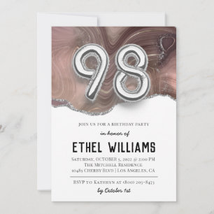 98th Birthday Party Invitation