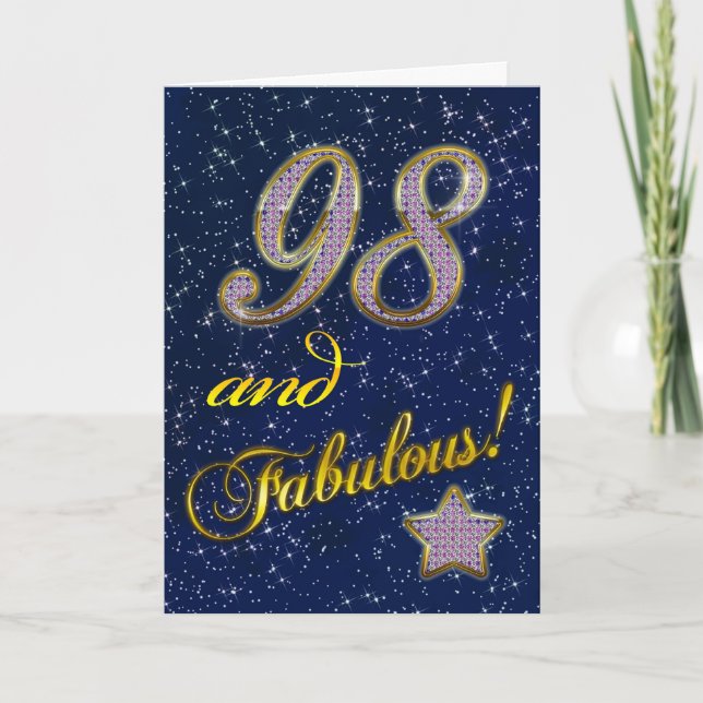 98th Birthday party Invitation (Front)
