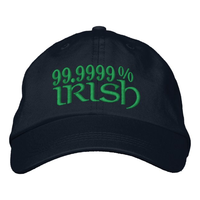 99.9999% IRISH EMBROIDERED HAT (Front)