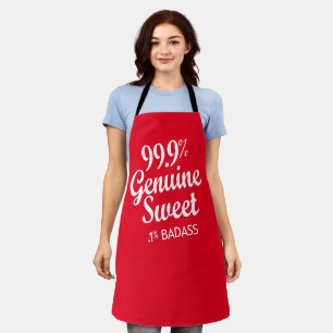 99.9% Genuine Sweet .1% Badass (2) Apron