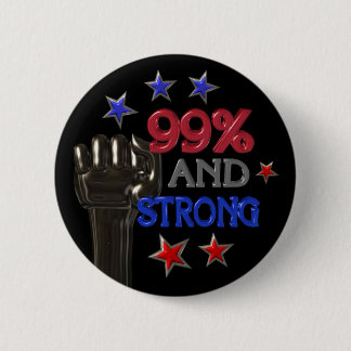 99% and Strong protest pinback button
