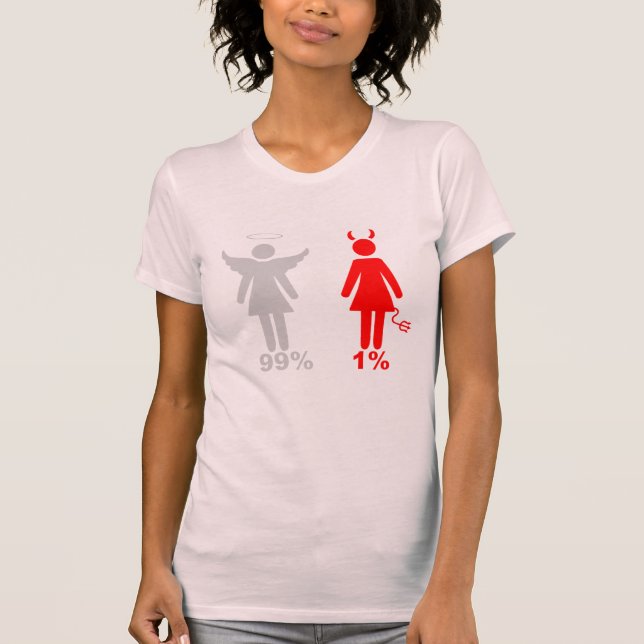 99% Angel 1% Devil Woman T-Shirt (Front)