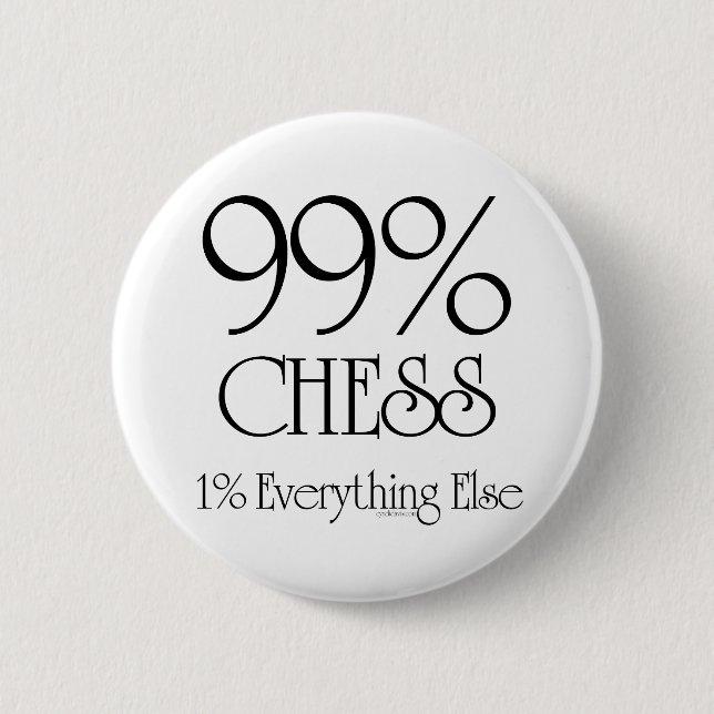 99% Chess 6 Cm Round Badge (Front)