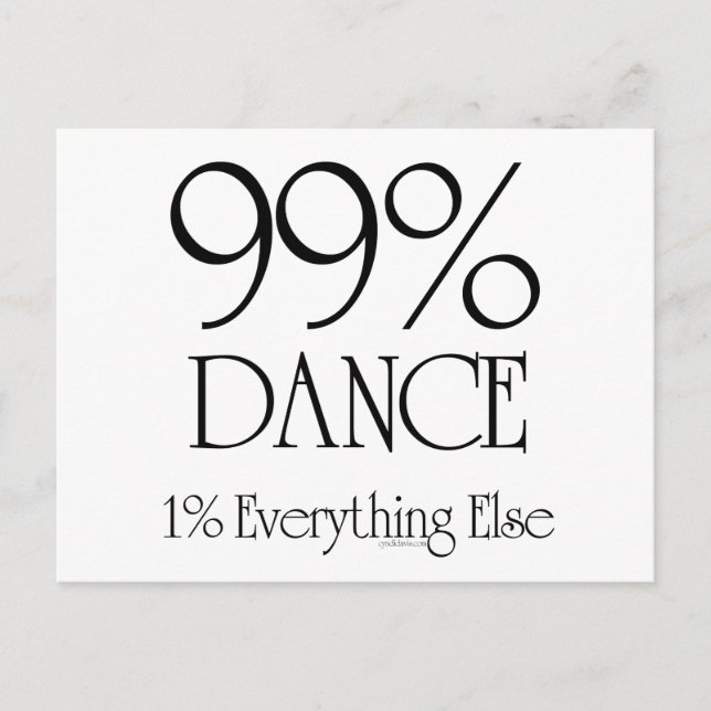 99% Dance Postcard (Front)