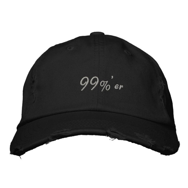 99% er Occupy Wall Street Light Print Cap (Front)