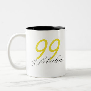 99 & Fabulous Two-Tone Coffee Mug