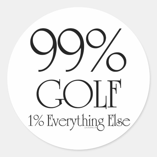 99% Golf Classic Round Sticker (Front)