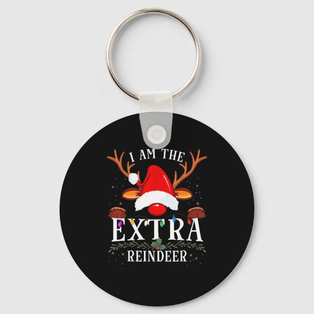 99 I Am The Extra Reindeer Christmas Family Uni-ad Key Ring (Front)
