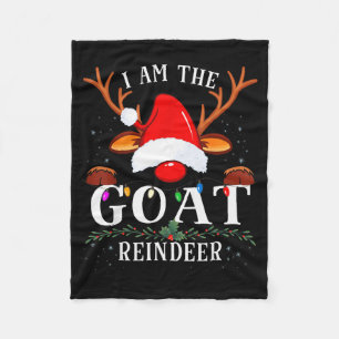 99 I Am The Goat Reindeer Christmas Family Uni-adu Fleece Blanket